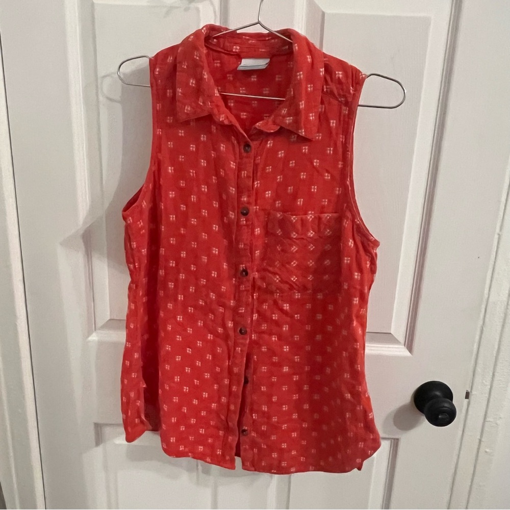 Columbia Button Down Shirt with Notched Collar